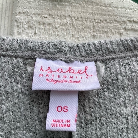 Isabel Maternity Open Cardigan ONE SIZE Gray Shawl Sweater Layering Lagenlook - Picture 3 of 4